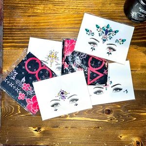 face gems & voodoo fest bandanas
